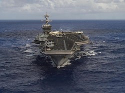 Beri Tekanan, Kapal Induk AS Akan Bergerak Mendekat ke Korut