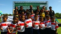 Liga tersebut digelar hingga september mendatang untuk mencari bibit pesepak bola muda. Anak-anak tampak antusias mengikuti ajang kompetisi Indonesia Junior League tersebut.  Foto: dok. AP II