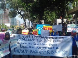 Polisi Tampar Buruh Perempuan, Massa FPR Demo di Polda Metro