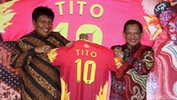 Kapolri Tito Karnavian hadir saat peluncuran Bhayangkara FC, di Jakarta, Senin (10/04/2017).