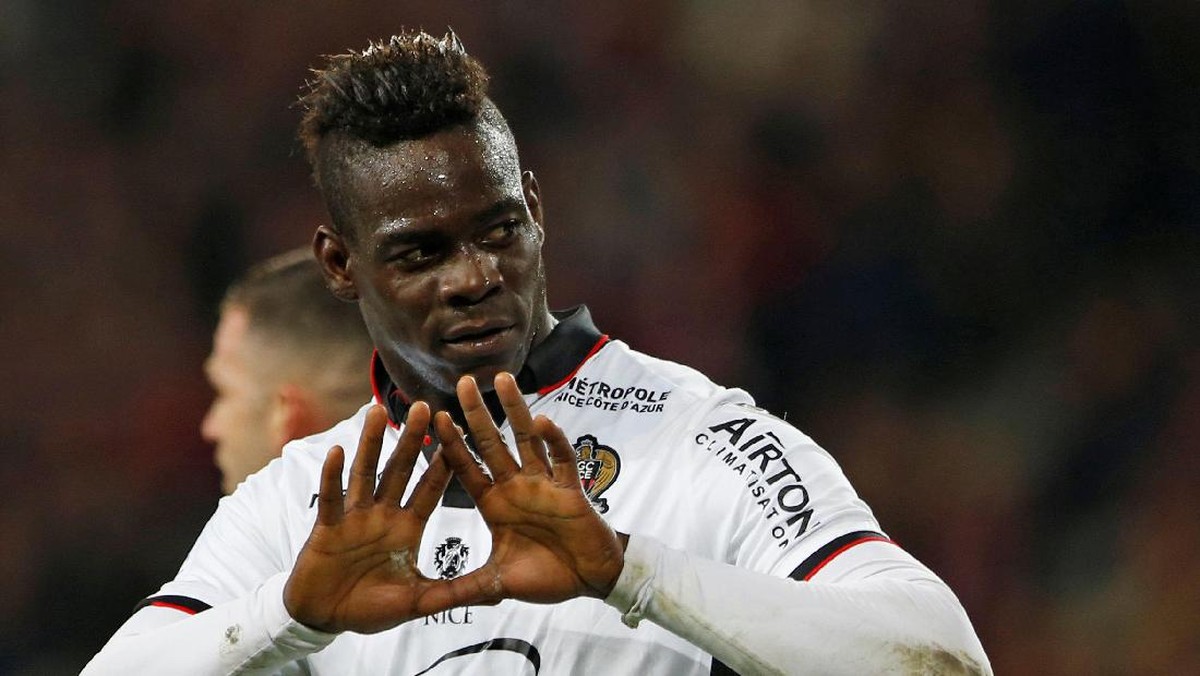 Penyerang Nice Mario Balotelli (Foto: REUTERS/Pascal Rossignol)