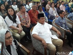 Prabowo Hadiri Deklarasi Komunitas Kristiani untuk Anies-Sandi