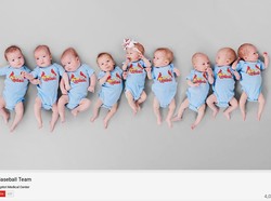 Menggemaskan! Ketika 3 Pasang Bayi Kembar Tiga Dipotret Bersama