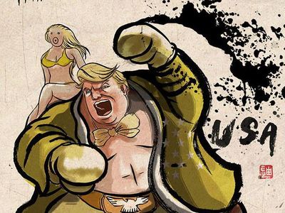 Ketika Donald Trump cs Jadi Petarung Street Fighter