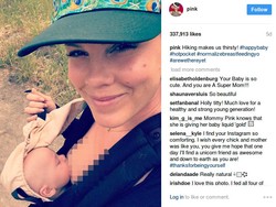 Pede! Penyanyi Pink Unggah Fotonya Menyusui Saat Hiking