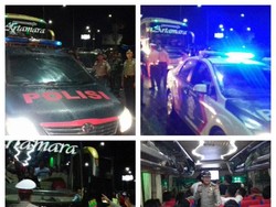 Polisi Amankan Bus Massa Banser dari Ngawi di Tol Cikopo