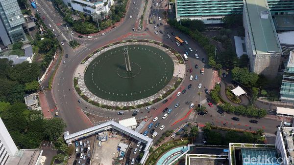 Begini Lanskap Bundaran HI dari Ketinggian