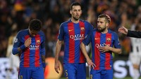 Inter Miami kabarnya memang ingin membuat Messi bereuni dengan beberapa mantan rekannya. Alba dan Busquets adalah mantan rekan setim Messi di Barcelona. (Foto: REUTERS/Albert Gea)