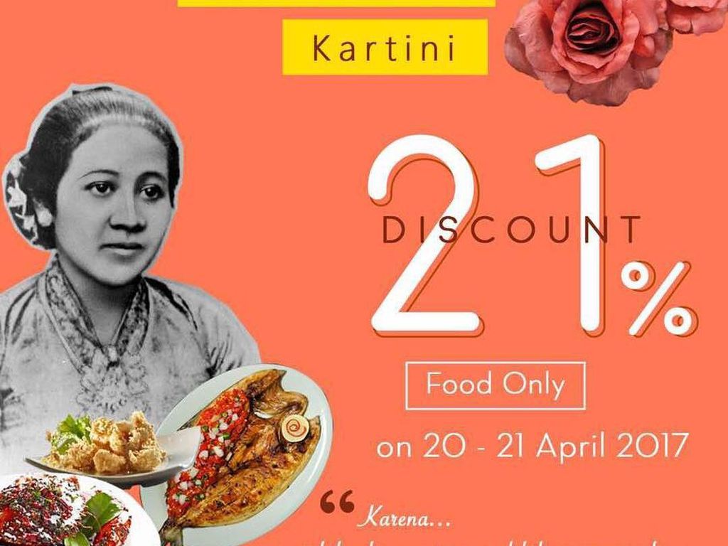 Meriahkan Hari Kartini, Ada Harga Spesial hingga Diskon 21% di 7 Resto Ini
