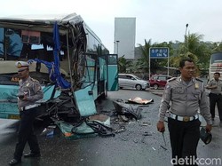 2 Bus Tabrakan di Cilegon, 2 Penumpang Tewas