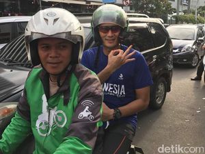 Sandiaga Naik Ojek Online untuk Hadiri Komando Run 2