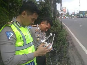 Gunakan Drone, Begini Cara Polisi Olah TKP Kecelakaan Maut Puncak