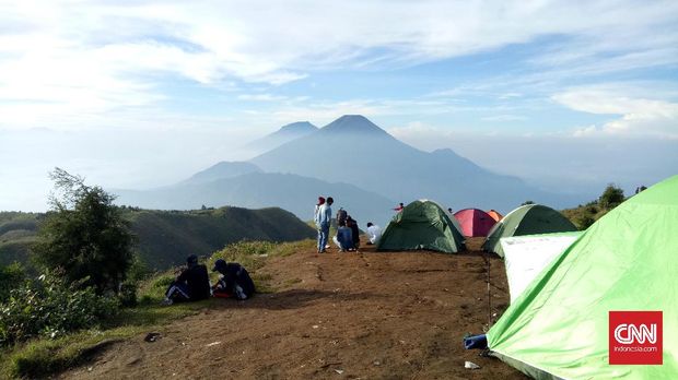 Gunung Prau di Dieng, Wonosobo, Kabupaten Wonosobo, Jawa Tengah. (CNN Indonesia/Elise Dwi Ratnasari)