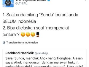 Ramai Soal #AingSunda, Admin Twitter TNI AU Beri Klarifikasi