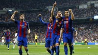 Ivan Rakitic merayakan gol yang dicetak di menit ke-73. Reuters/Sergio Perez.