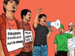 Murid Lancung, Guru Diteror