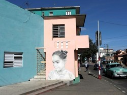 Dinding Kota Havana Dihiasi Mural Anak Bermata Lebar