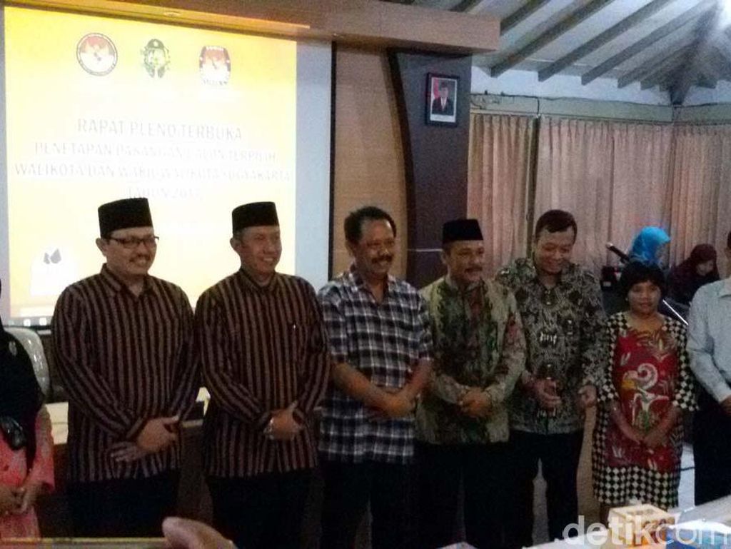KPU Kota Yogyakarta Tetapkan Haryadi-Heroe Pemenangan Pilwakot