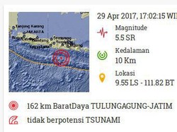 Gempa 5,5 SR Juga Dirasakan Warga Blitar