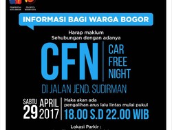 Malam Ini, Bogor akan Uji Coba Car Free Night di Jalan Sudirman