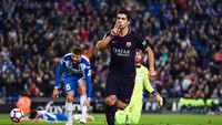 Di belakang Messi dan Neymar, ada beberapa pemain yang punya klausul pelepasan sebesar 200 juta euro. Salah satunya adalah Luis Suarez. (Foto: Getty Images Sport/David Ramos)