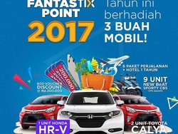 Tiket.com Bagi-Bagi  3 Mobil di FantasTIX Point 2017