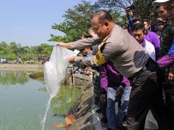 Ajak Buruh Mancing, Bupati Tangerang Sebar 10 Ton Ikan