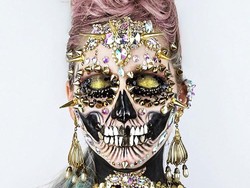 Foto: Seramnya Makeup Bentuk Tengkorak yang Viral di Instagram