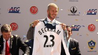 Beckham melanjutkan kariernya di Amerika Serikat. Ia menerima pinangan tim Major League Soccer (MLS), Los Angeles Galaxy, pada Januari 2007. Foto: Getty Images/Frazer Harrison