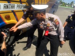 Bus Ini Kena Razia di Cianjur Dalam Kondisi Kabel Rem Tangan Putus