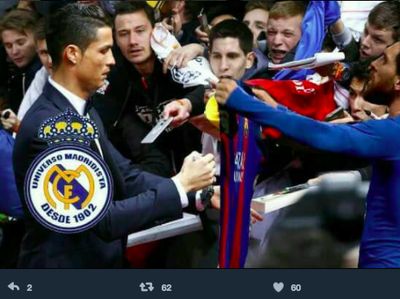 Meme Messi Minta Tanda Tangan Ronaldo