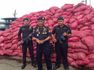 Selain Tekstil, Bea Cukai Bongkar Bawang Selundupan dari Malaysia