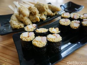 Warunk Exito: Mie Instan Bertransformasi Jadi Sushi dan Sate Gulung