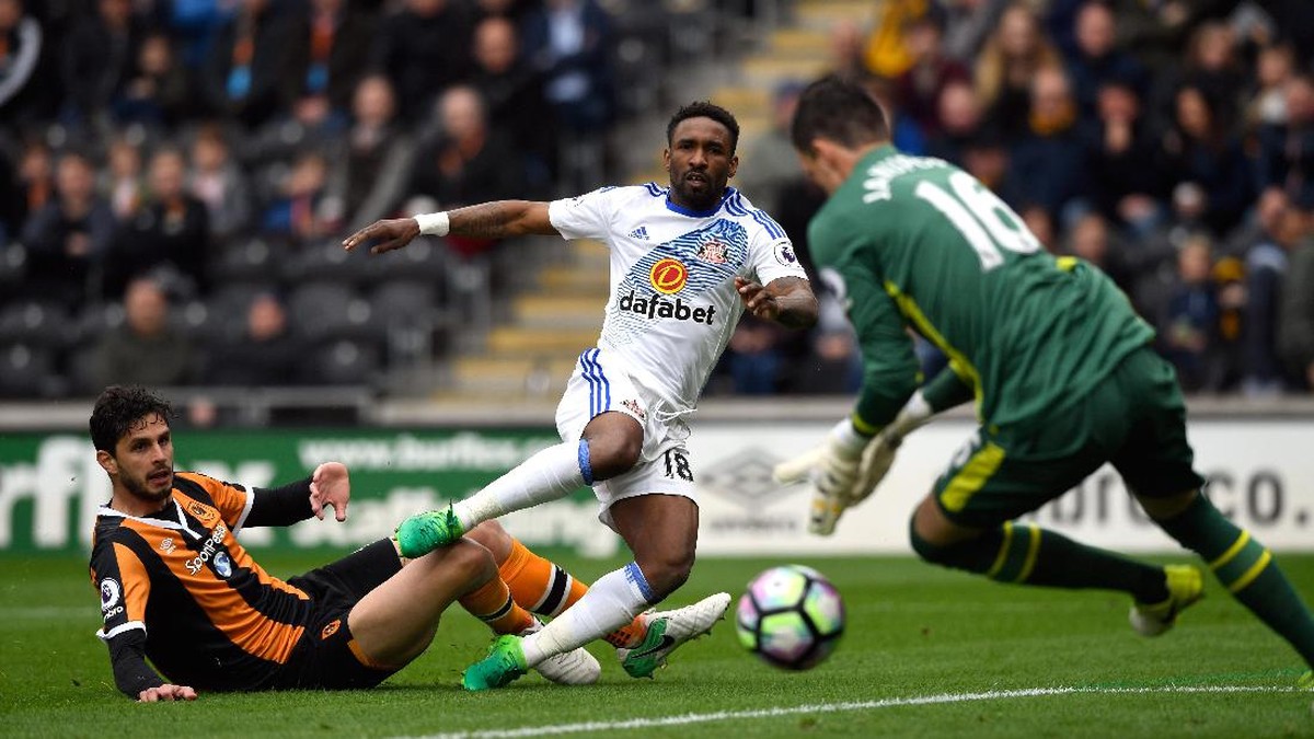 Jermain Defoe menyesal tak sanggup menyelamatkan Sunderland dari degradasi musim ini Foto: Stu Forster/Getty Images