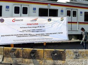 Uji Coba Penutupan Perlintasan KA Pasar Minggu