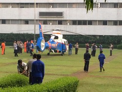 Helikopter Terparkir di Lapangan Kementan, Disiapkan untuk Escape