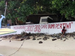 Dukung Susi, Nelayan Pulau Ini Bikin Graffiti Tolak Cantrang