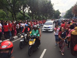 Massa Pendukung Ahok Bubar, Lalin Depan Balai Kota Kembali Lancar