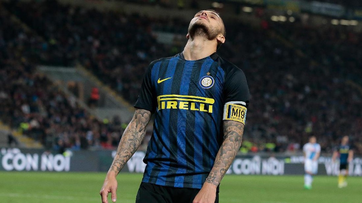 Mauro Icardi saat menghadapi Napoli. (Foto: Getty Images Sport/Emilio Andreoli)