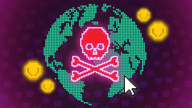 Cover Infografis Korban Ransomware WannaCry yang Serang Dunia