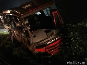 Polisi: Bus Murni Jaya Kecelakaan Saat Menyalip Truk