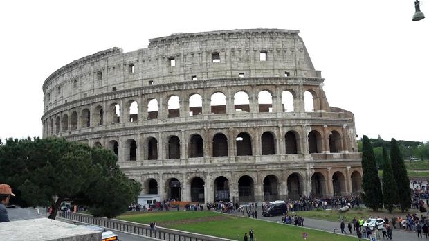 Colosseum di Roma, warisan peradaban kuno yang jadi landmark Italia (Foto: Irfan Padli/Trans7)