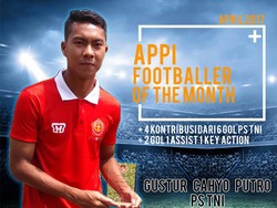 Gustur Cahyo Putro Jadi Pemain Terbaik di Bulan April