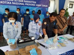 BNNP Jatim Musnahkan 10,5 Kg Ganja dan 1,5 Kg Sabu