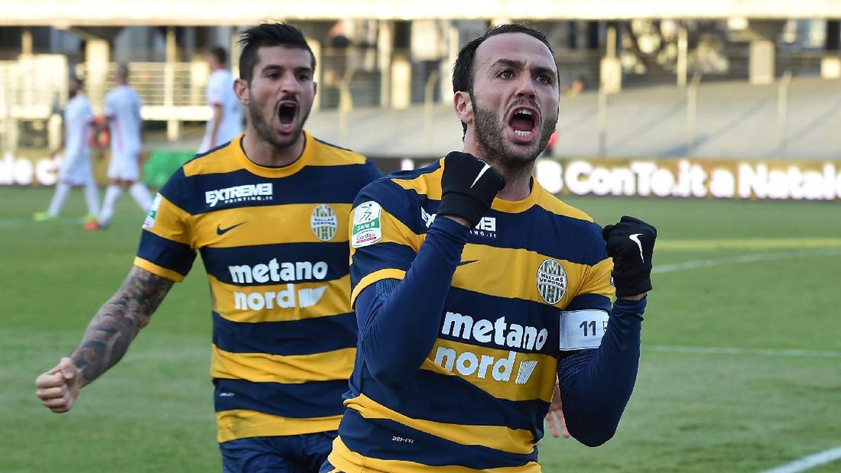 Striker Hellas Verona Giampaolo Pazzini (Foto: Getty Images/Giuseppe Bellini)
