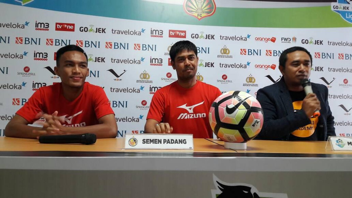 Konferensi pers Semen Padang usai lawan Bhayangkara FC lalu (Foto: Amalia Dwi Septi)