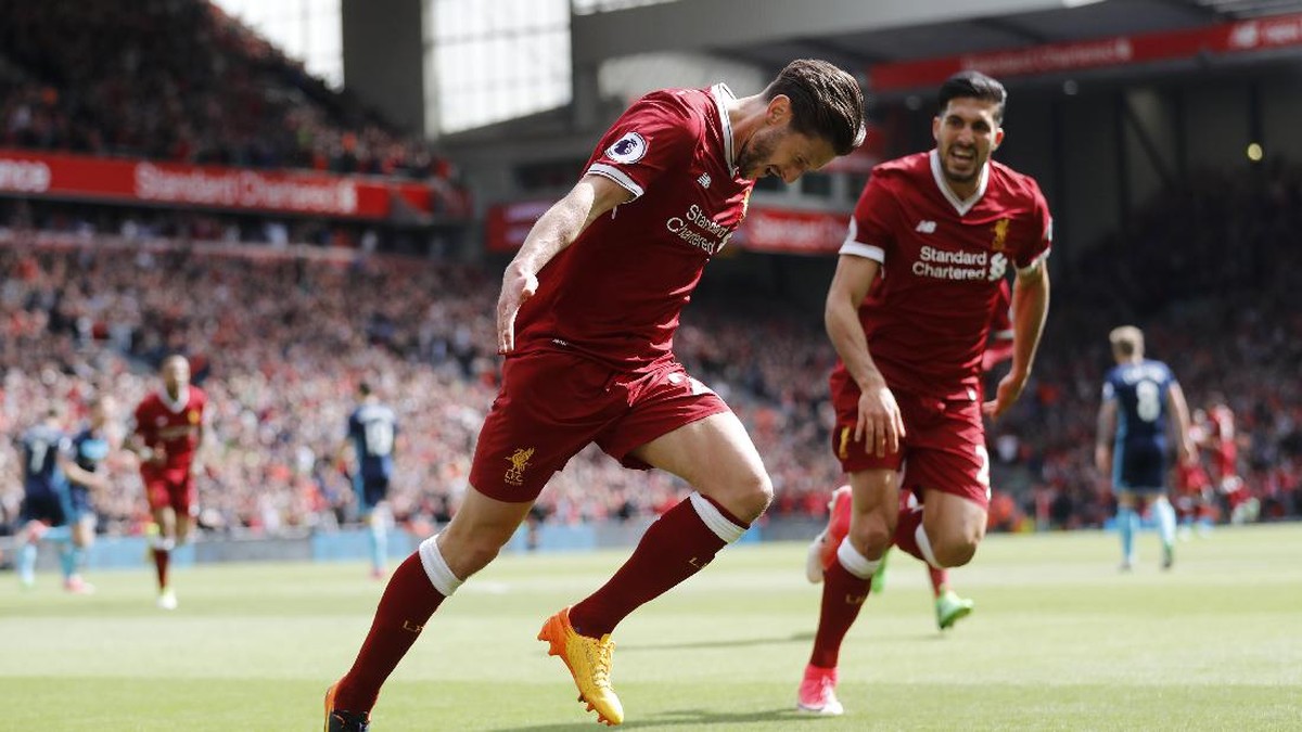 Adam Lallana merayakan gol ke gawang Middlesbrough. (Foto: Action Images via Reuters / Carl Recine Livepic)