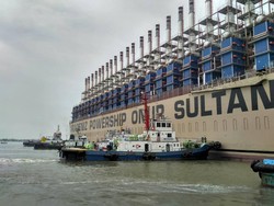 Kapal Pembangkit Listrik Asal Turki Tiba di Belawan