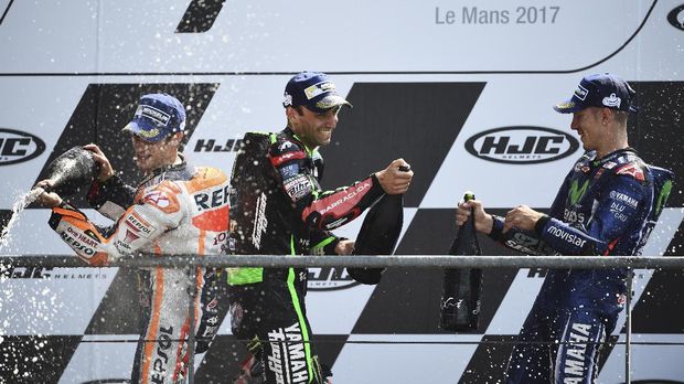 Musim lalu dua pebalap Yamaha naik podium MotoGP Prancis.