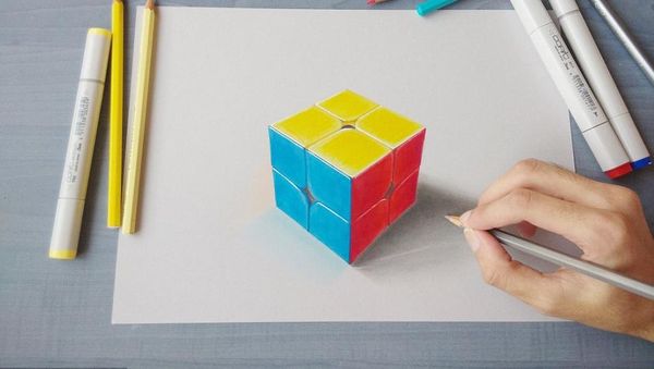 Kreatif! Goresan Pensil Hasilkan Lukisan 3D Menawan